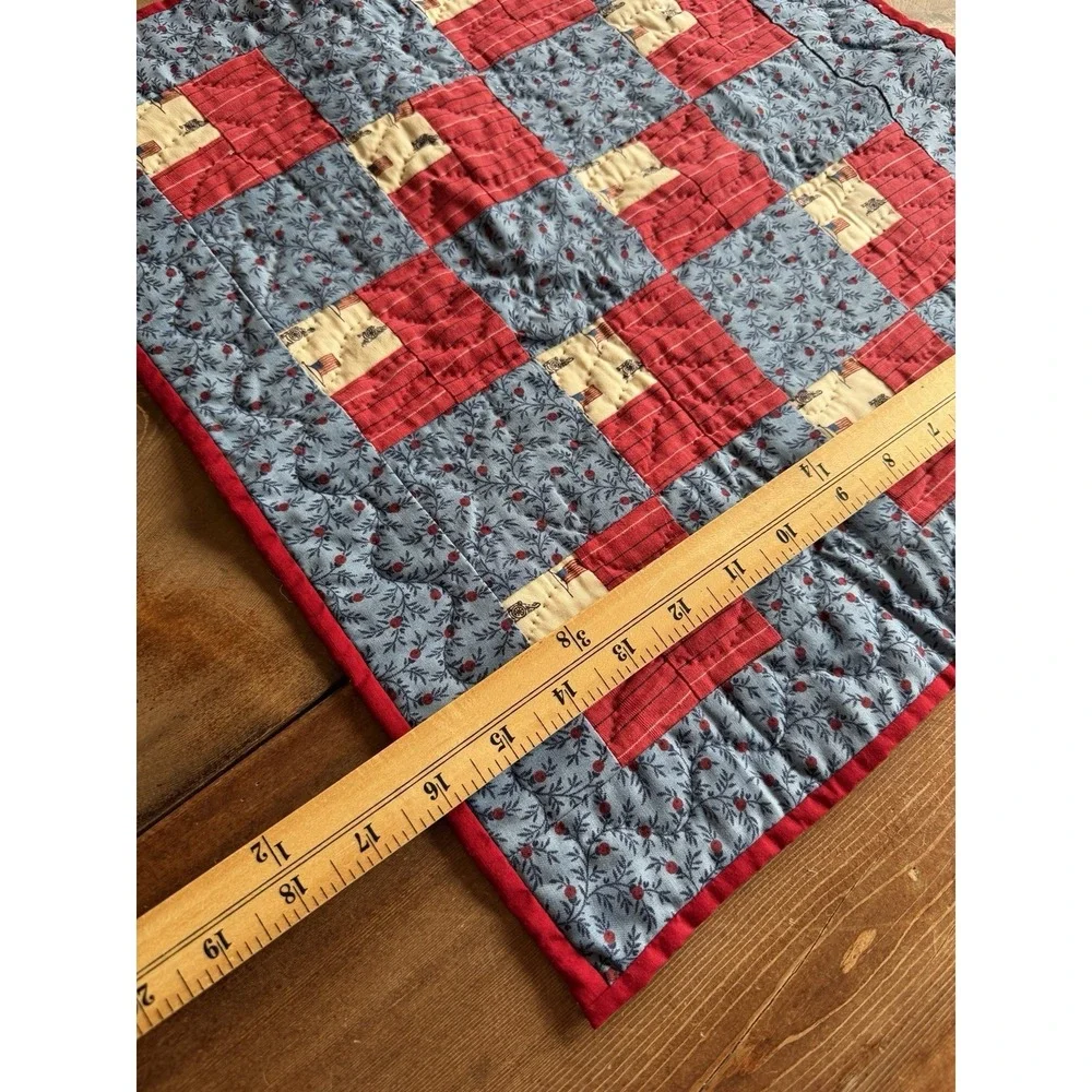 Vintage Patriotic Flag & Stars Primitive Handmade DAUGHTER OF THE UNION 16x18
